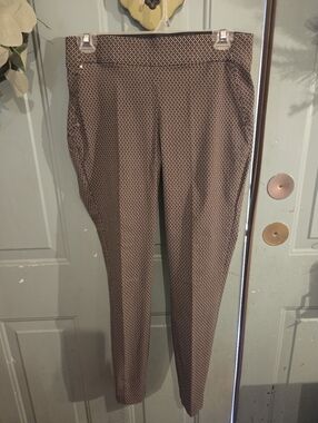 Maurices Black/ Tan Geometric Dress Pants